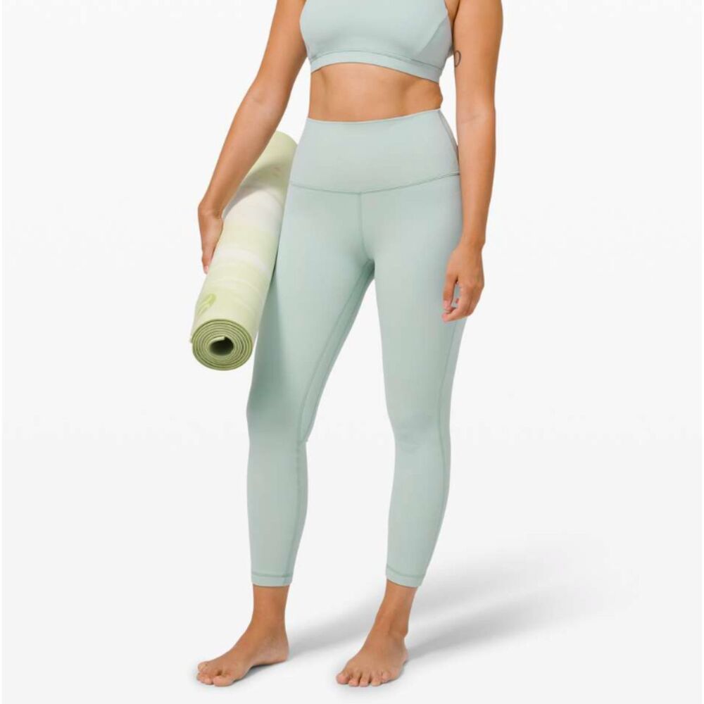 Lululemon Align Pant II High Rise 25" Hazy Jade Size 8 Yoga Activewear Athletic